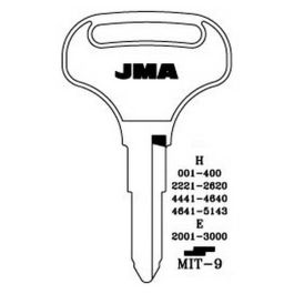 JMA MIT 9 Vehicle Key Blank For Mitsubishi JMA UK