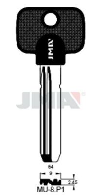 JMA MU 8 P1 Dimple Key Blank For Mul T Lock JMA UK