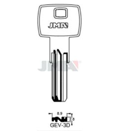 OFFER-JMA GEV-3D Dimple Key Blank for Gevy®