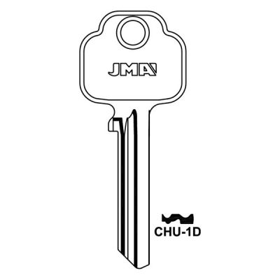 2113 1 x JMA Key Blank For Chubb CHU-1D Serrure à cylindre 