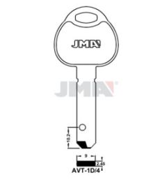 JMA AVT-1D/4 Dimple Key Blank for Avocet®