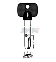JMA MU-22.P1 Dimple Key Blank for Mul-T-Lock®