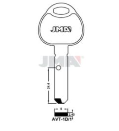 JMA AVT-1D/1 Dimple Key Blank for Avocet®