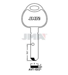 JMA AVT-1D/2 Dimple Key Blank for Avocet®
