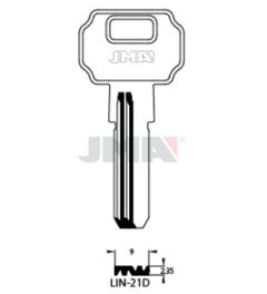 JMA LIN-21D Dimple Key Blank for Lince®